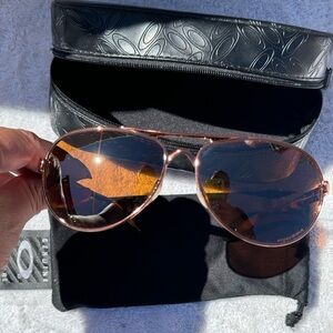 Oakley Feedback Prizm Tungsten Polarized Lenses, Rose Gold Frame